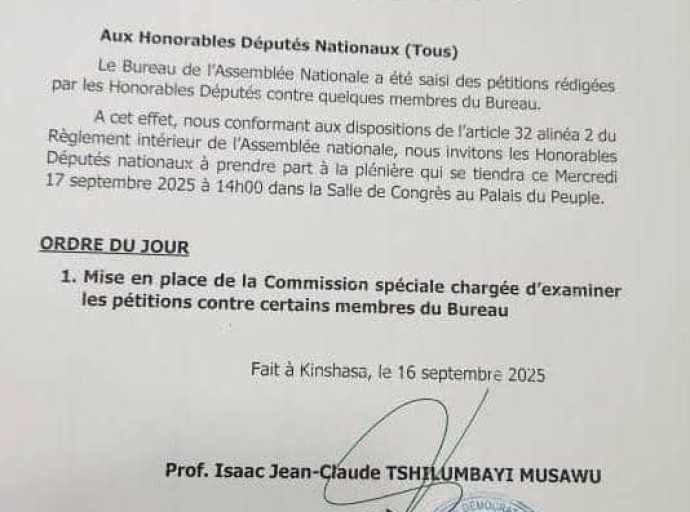 ASSEMBLÉE NATIONALE/PETITION CONTRE KAMERHE, LES DÉPUTÉS EN PLÉNIÈRE CE MERCREDI 17 SEPTEMBRE 