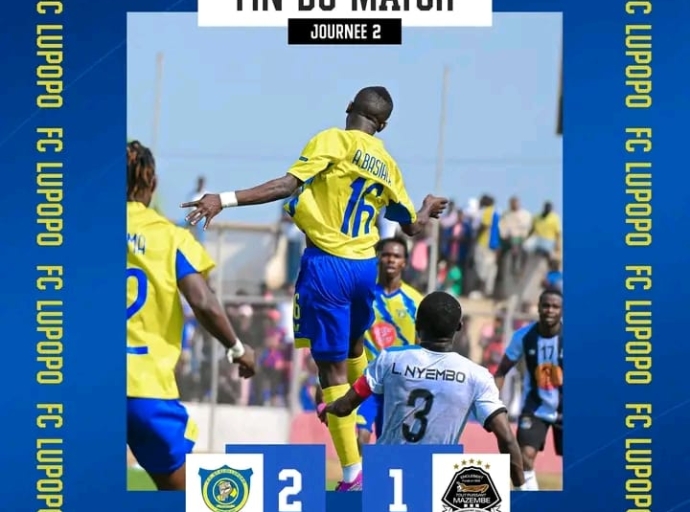 SPORT/RDC, LINAFOOT : LUPOPO REMPORTE LE DERBY DE LA VILLE DE LUBUMBASHI ET CONFIRME SON ASCENSION FULGURANTE CETTE ANNÉE !