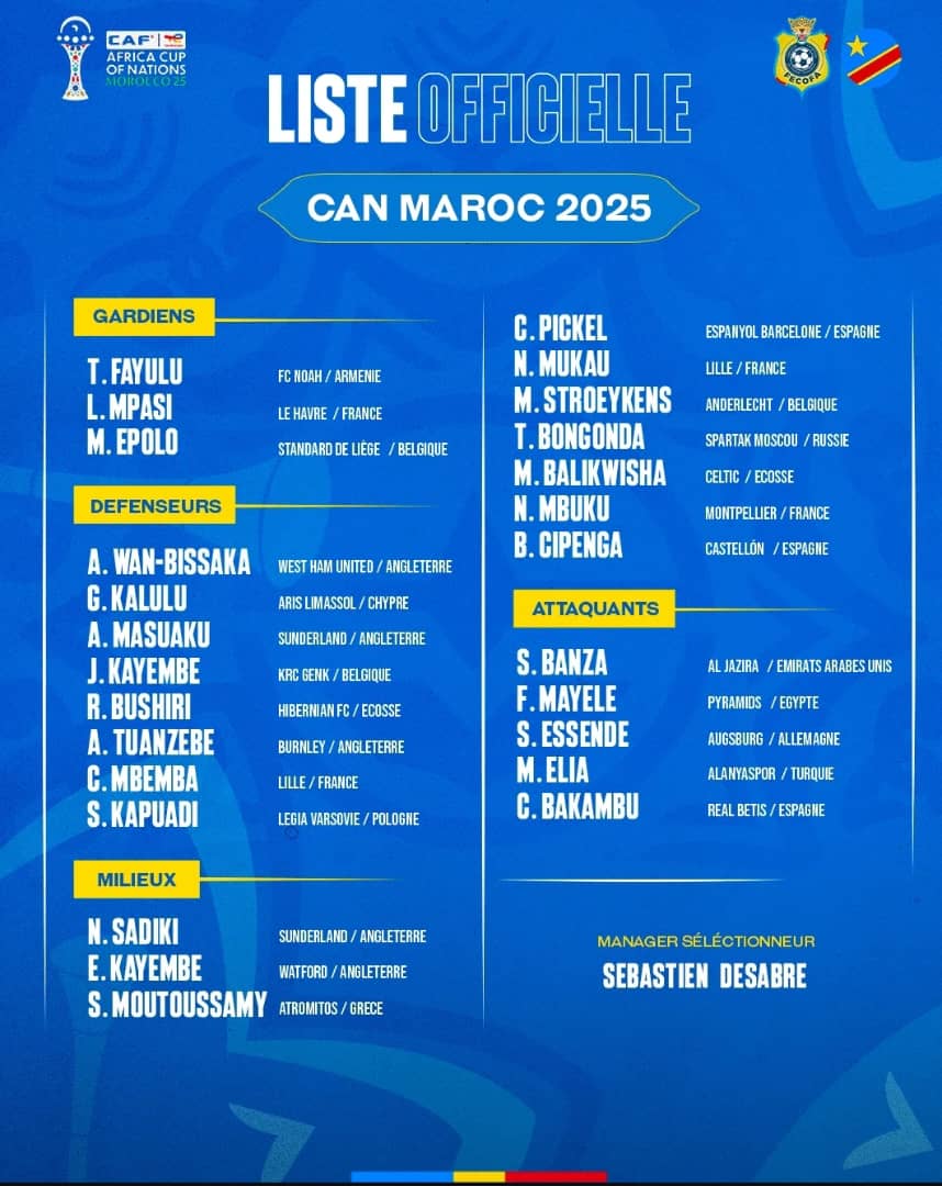 Can 2025: Désabre dévoilent une liste pour conquérir l’Afrique 