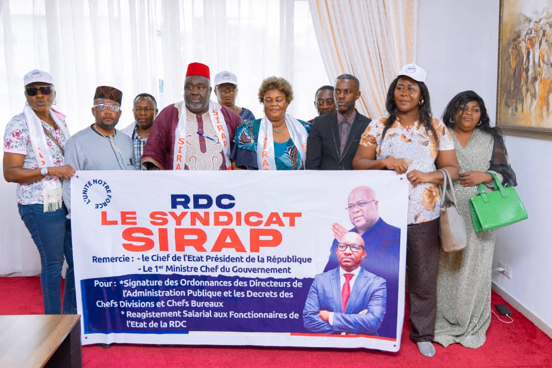 RDC: le SIRAP suspend le sit-in des fonctionnaires de l'État annoncé après des assurances sur les salaires