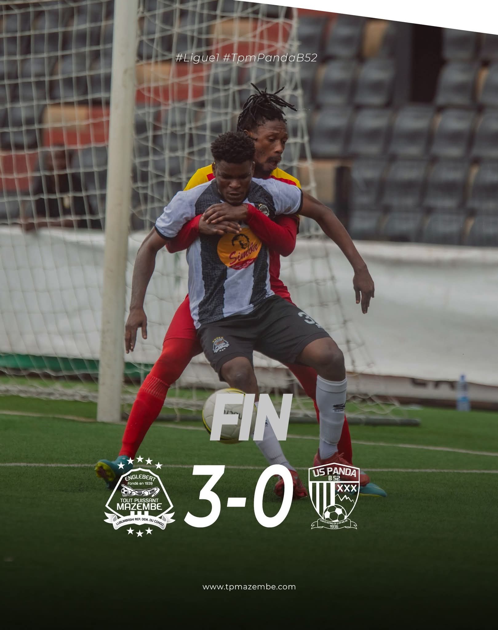 Ligue 1 : TP Mazembe domine Panda B52 (3-0)