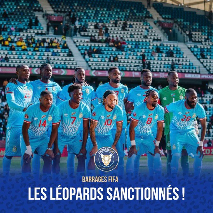 Barrages contre le Nigeria : la FIFA inflige 6 000 francs suisses d’amende à la RDC