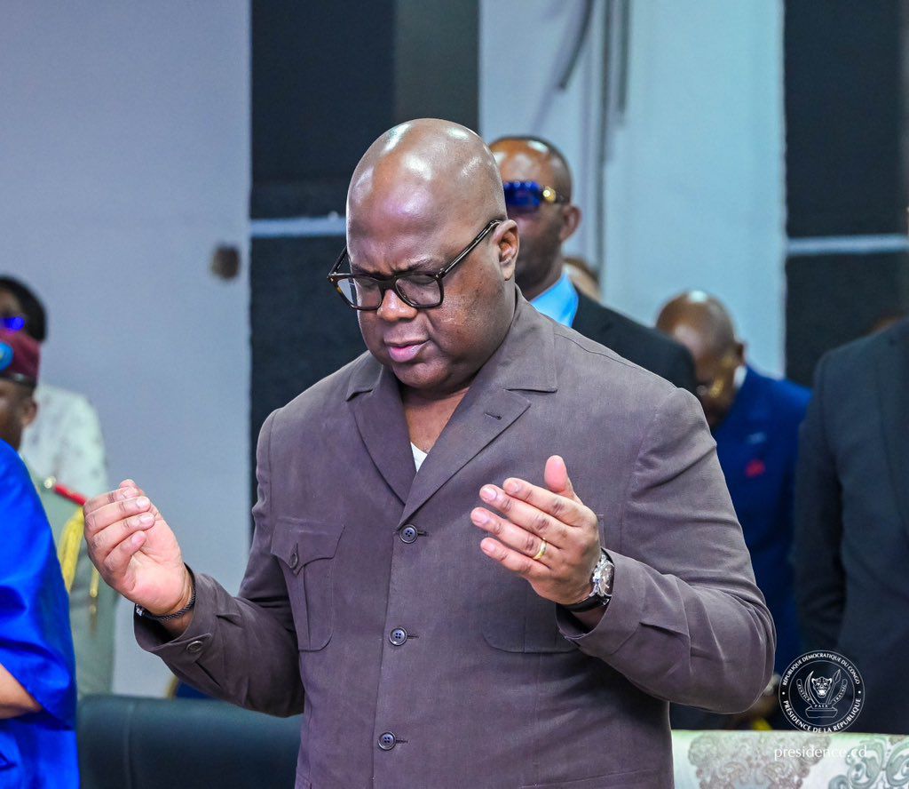 Kinshasa : Félix Tshisekedi à l’Église Armée de Victoire, la foi au cœur du message