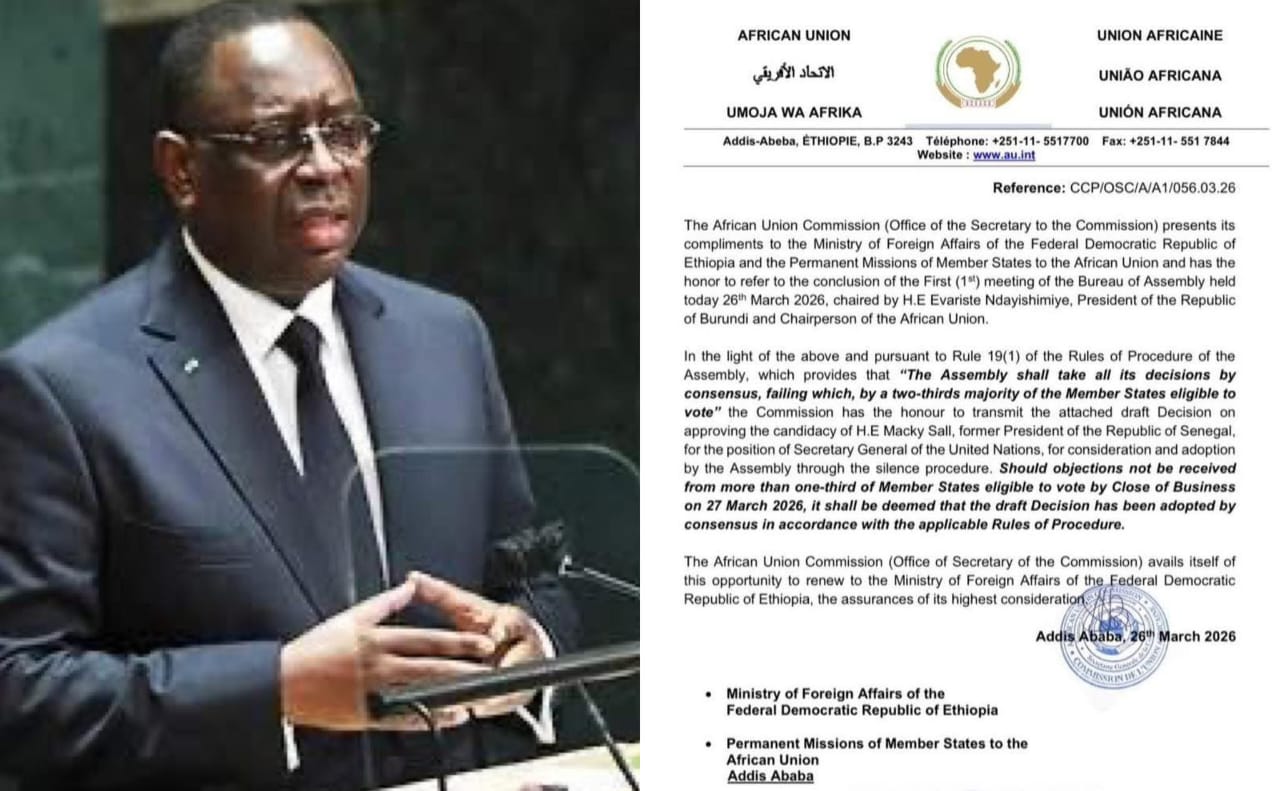 ONU : L’Union africaine valide la candidature de Macky Sall pour un poste stratégique à la tête de l’Organisation