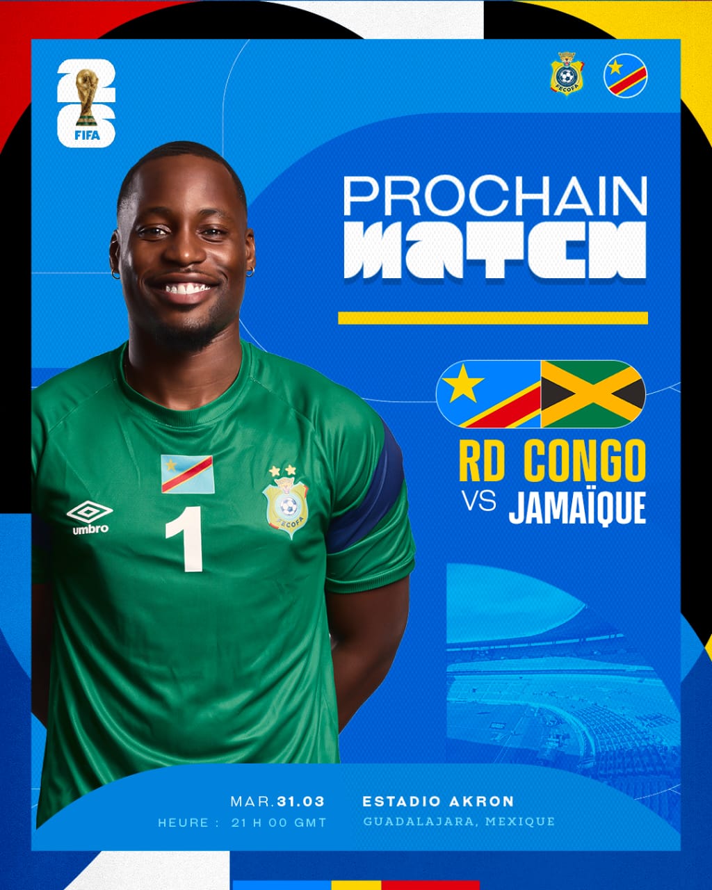 Football : Les Léopards prêts à rugir face à la Jamaïque